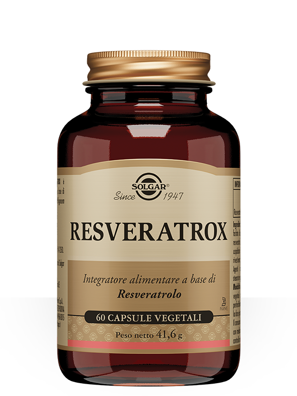Solgar Resveratrox 60 capsule vegetali integratore resveratrolo anti-age e cuore - Farmacia Maria Cristina Torino
