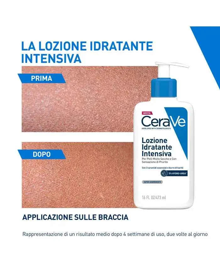 Lozione Idratante Intensiva per pelli molte secche e con sensazione di prurito.