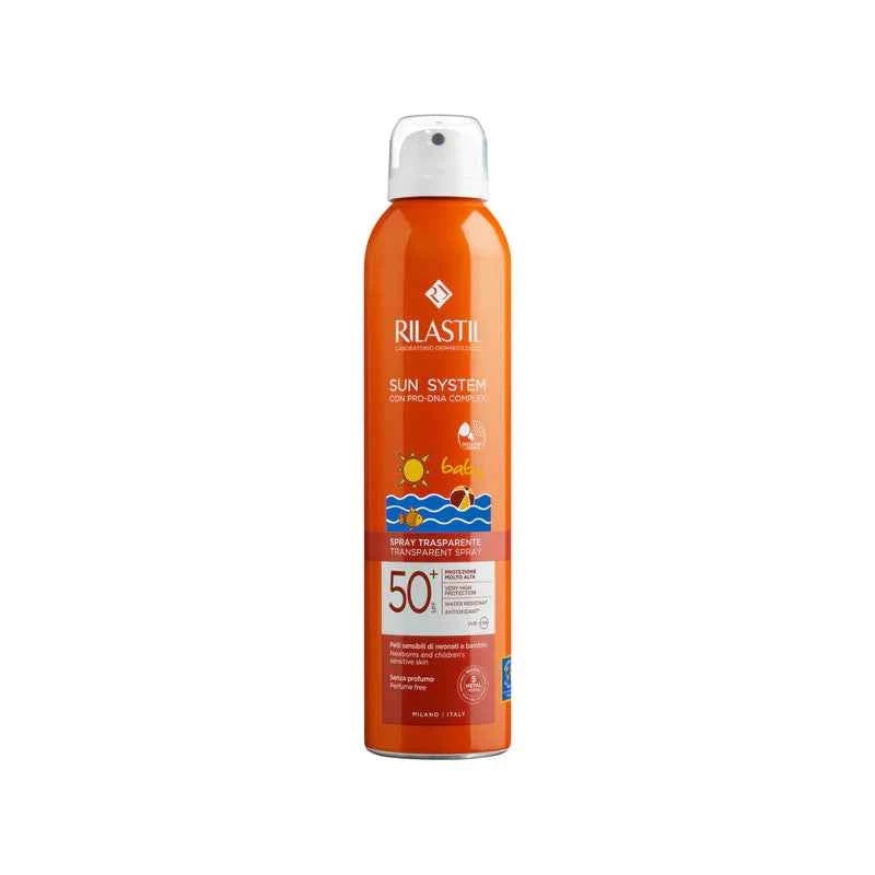 Rilastil Sun System Baby Spray Trasparente SPF 50+ con Pro-DNA Complex – 200 ml