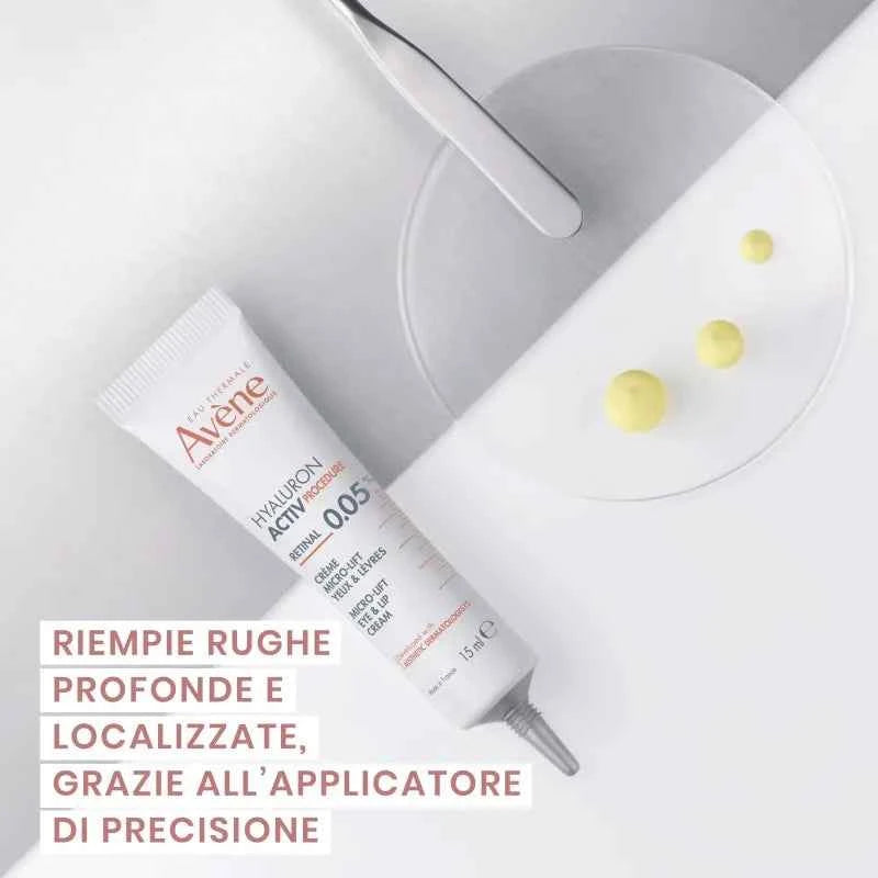 Avène Hyaluron Activ Procedure Retinal 0.05% Crema Micro-Lift Occhi & Labbra – Trattamento anti-età intensivo