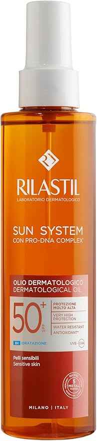 Rilastil Sun System Olio Dermatologico SPF 50+ con Pro-DNA Complex – 200 ml