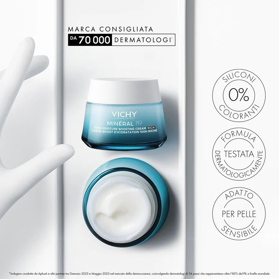 Mineral89 CREMA BOOSTER IDRATANTE 100H - RICCA - Farmacia Maria Cristina