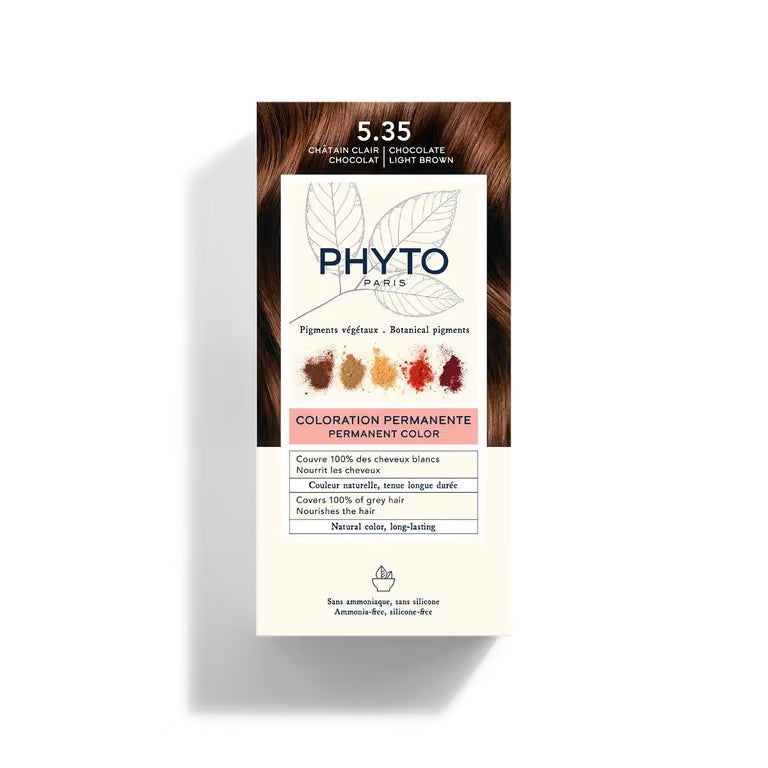 Phyto Hair Color5.35 Castano Chiaro Cioccolato Kit