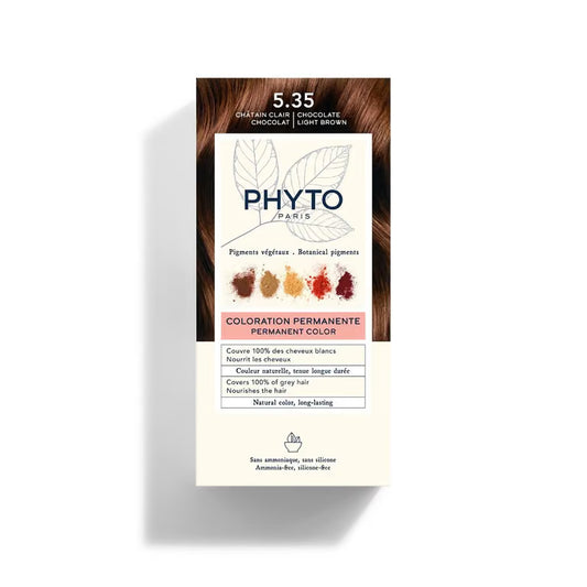 Phyto Hair Color5.35 Castano Chiaro Cioccolato Kit