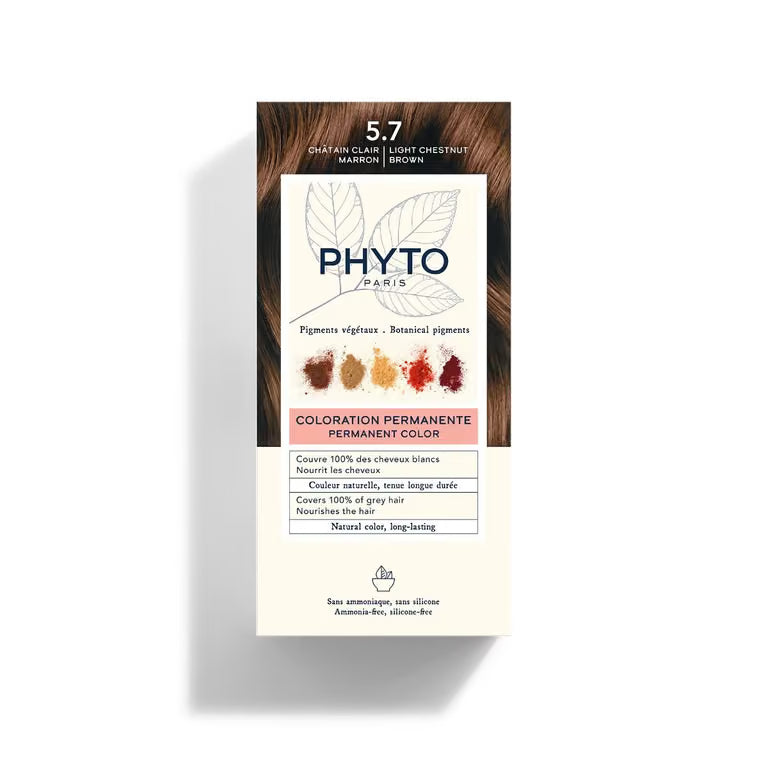Phyto Hair Color5.7 Castano Chiaro Tabacco Kit