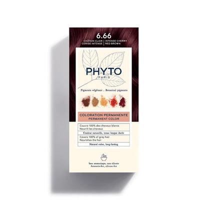 Phyto Hair Color6.66 Castano Rosso Intenso Ciliegia Kit