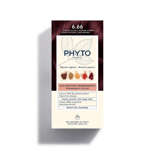 Phyto Hair Color6.66 Castano Rosso Intenso Ciliegia Kit