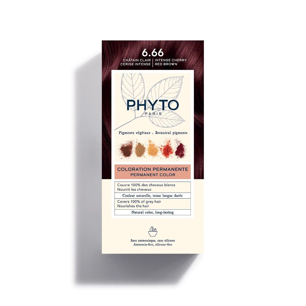 Phyto Hair Color6.66 Castano Rosso Intenso Ciliegia Kit