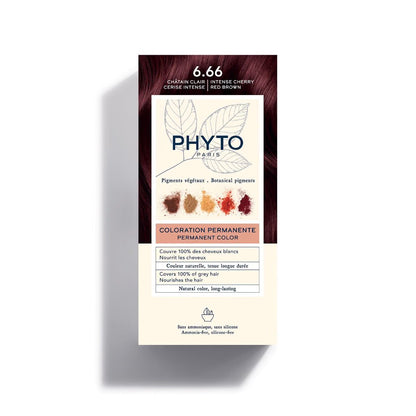 Phyto Hair Color6.66 Castano Rosso Intenso Ciliegia Kit