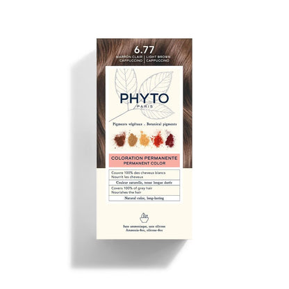 Phyto Hair Color6.77 Marrone Chiaro Cappuccino Kit