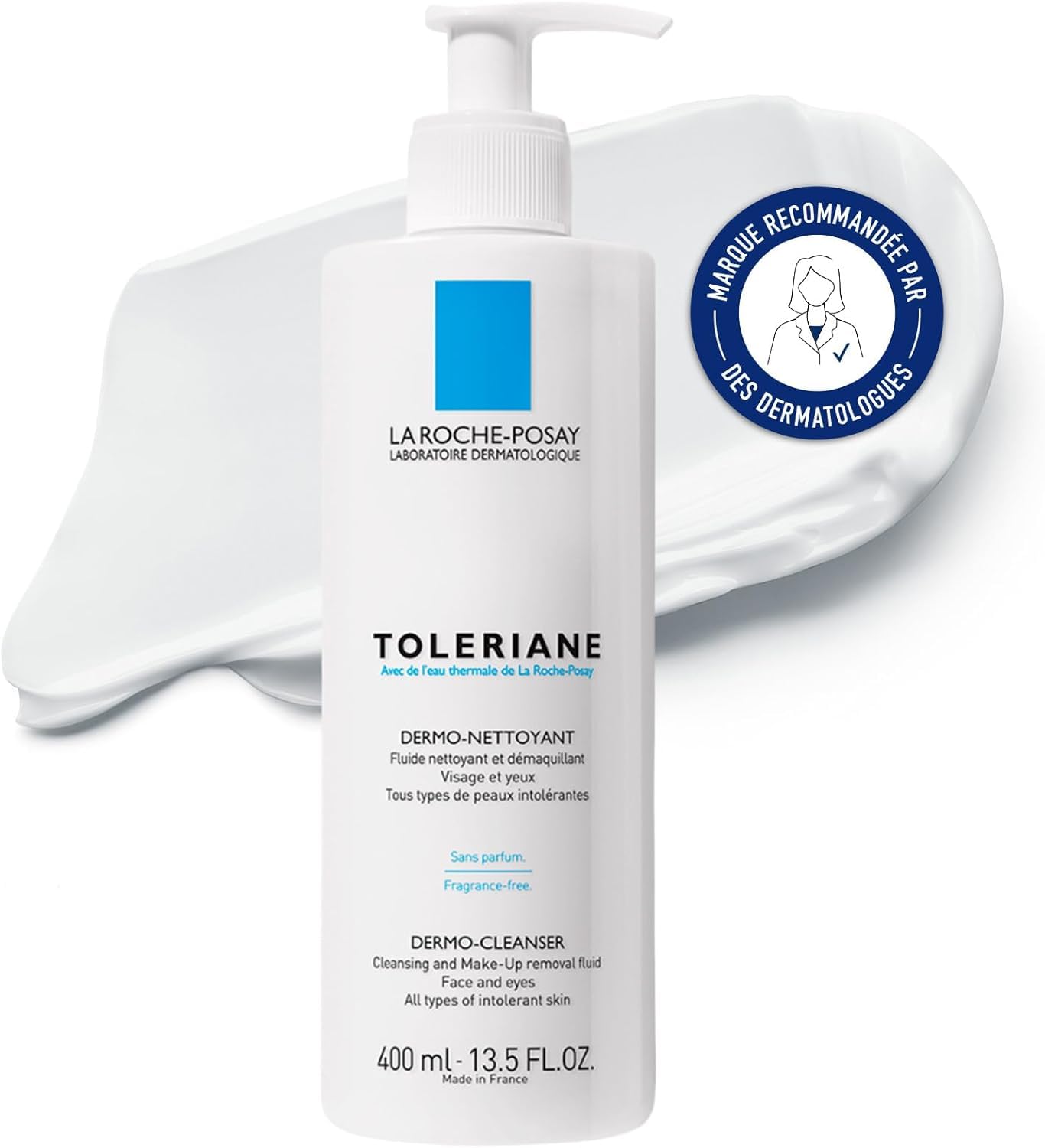 La Roche-Posay - TOLERIANE DERMO-NETTOYANT Fluido Nettoyant et Démaquillant Visage et Yeux