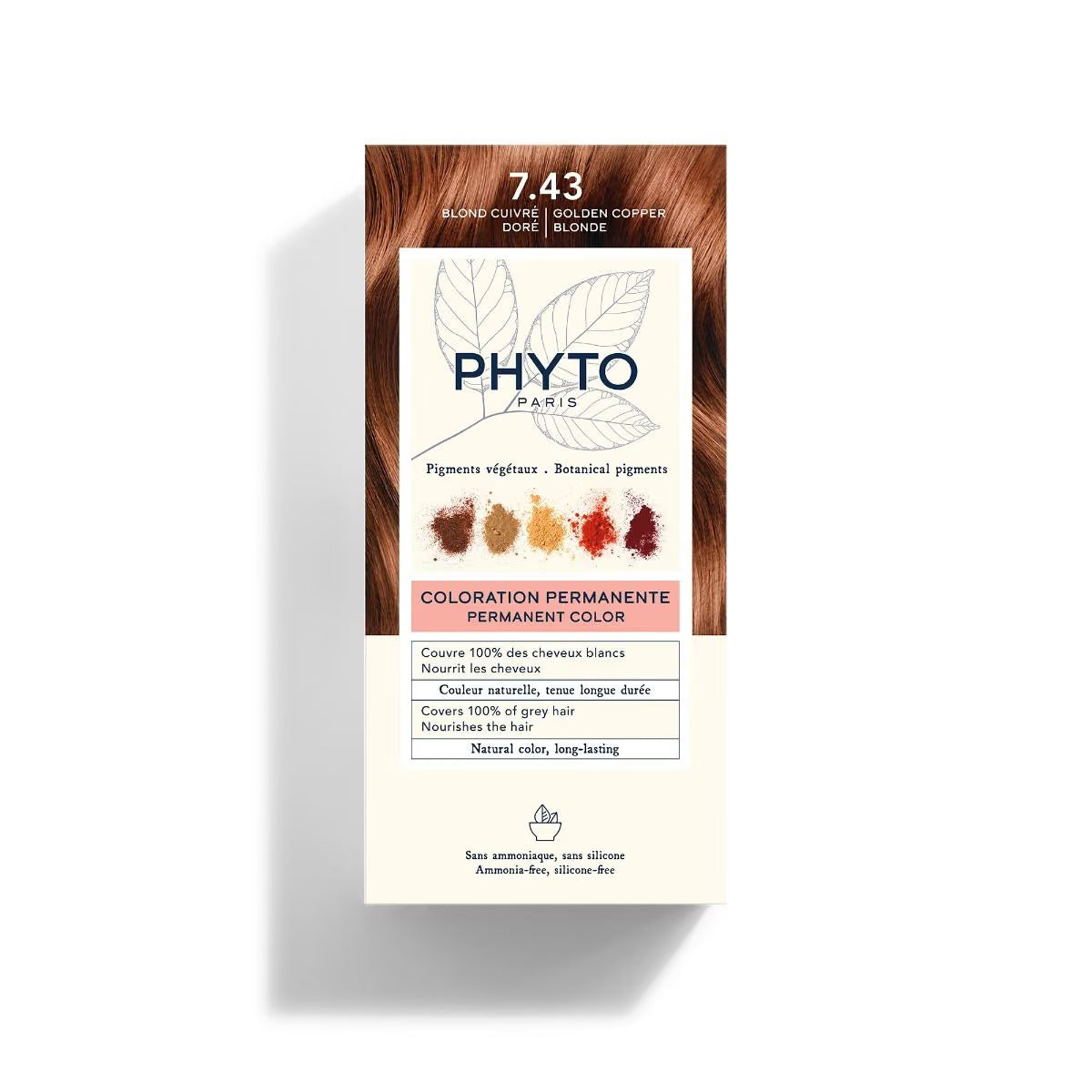 Phyto Hair Color 7.43 Biondo Ramato Dorato Kit