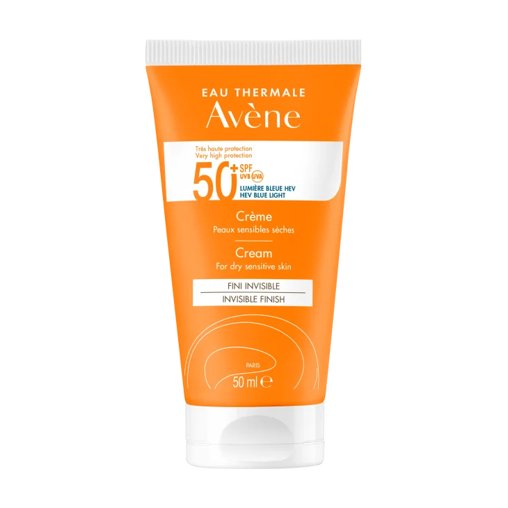 Avène Eau Thermale Crema viso SPF50+ Protezione molto alta, Finish invisibile senza residui50ml