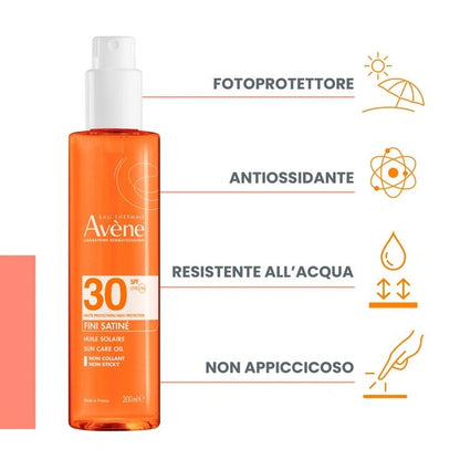 Avène Olio Solare SPF 30 – Spray Alta Protezione per Pelle Sensibile 200 ml