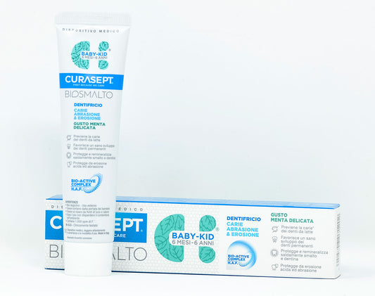 CURASEPT BIOSMALTO DENTIFRICIO CARIE ABRASIONE & EROSIONE BABY – KID (6 mesi – 6 anni)