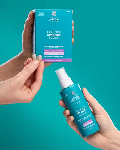 DEFENCE MY BODY DrenaLEG+ Kit IN&OUT 60 cps + 150 ml - Farmacia Maria Cristina