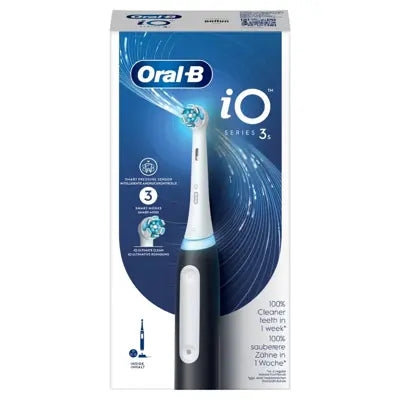 Oral-B iO 3S Spazzolino Elettrico Ricaricabile Nero con 1 Testina Di Ricambio - Farmacia Maria Cristina