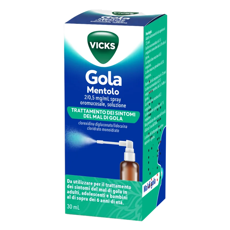 Vicks Spray Gola gusto mentolo,limone