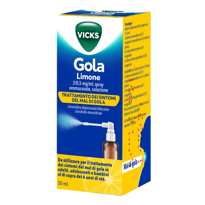 Vicks Spray Gola gusto mentolo,limone