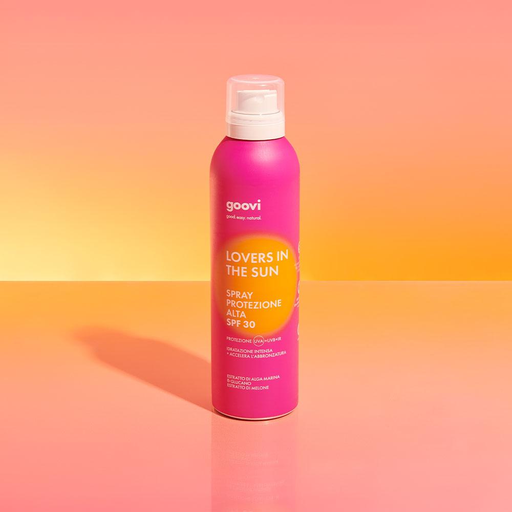 Goovi CREMA SOLARE SPRAY CORPO - PROTEZIONE SPF30 Lovers In The Sun - Farmacia Maria Cristina
