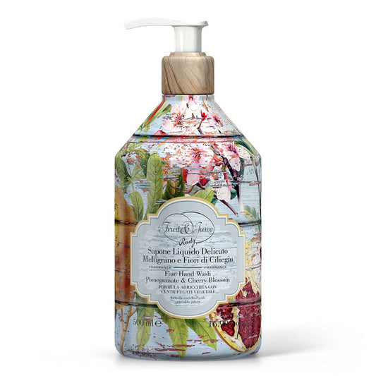 SAPONE LIQUIDO 500 ML
MELOGRANO E FIORI DI CILIEGIO
FRUIT&JUICE