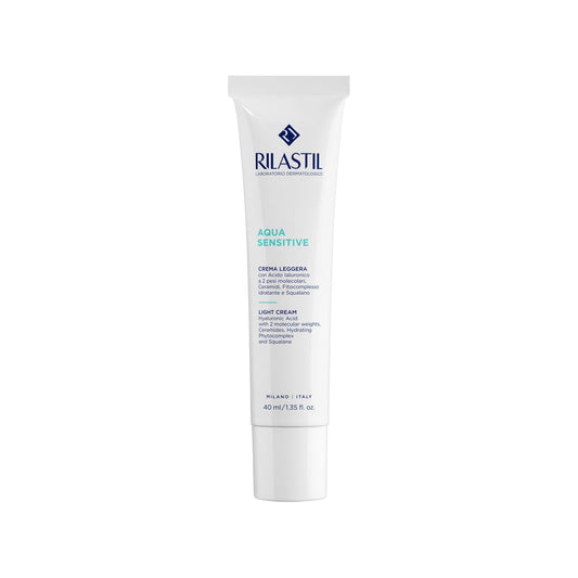 Tubetto Rilastil Aqua Sensitive Crema Leggera idratante e lenitiva per pelli reattive - Farmacia Maria Cristina Torino