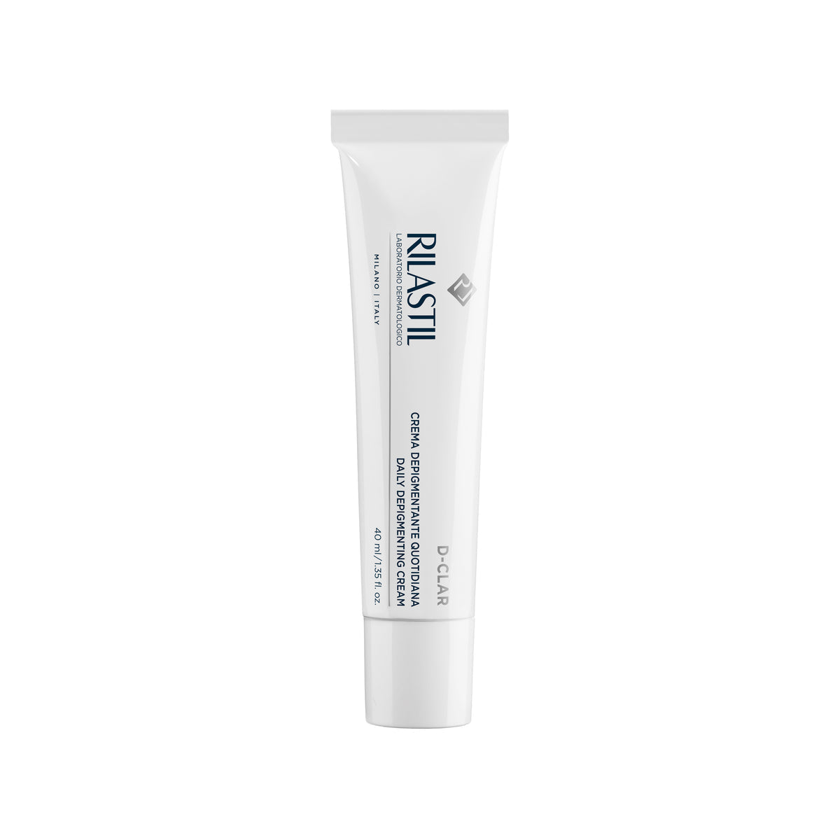 Confezione di Rilastil D-Clar Crema Depigmentante per macchie viso presso Farmacia Maria Cristina Torino.
