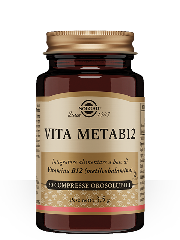Solgar Vita MetaB12 30 compresse sublinguali vitamina B12 metilcobalamina - Farmacia Maria Cristina Torino