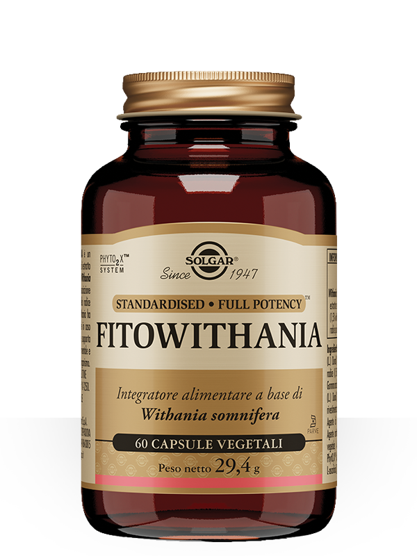 Solgar Fitowithania 60 capsule vegetali integratore Ashwagandha stress e stanchezza - Farmacia Maria Cristina Torino