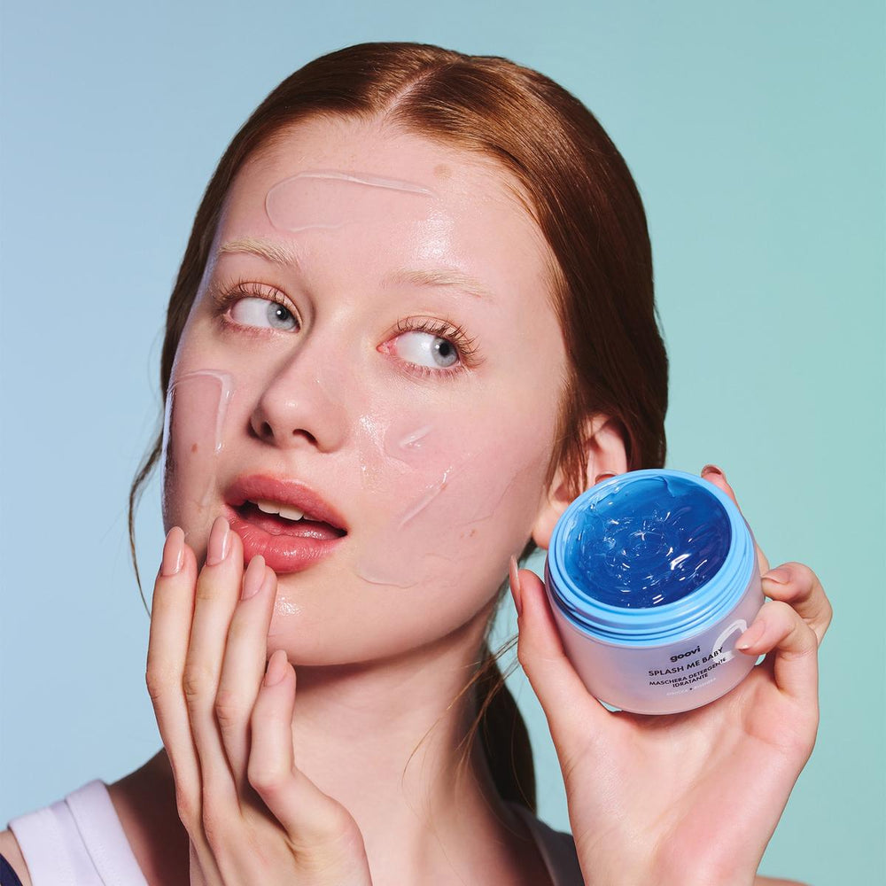 applicazione Goovi Maschera Detergente Idratante 75ml Splash Me Baby ingredienti naturali - Farmacia Maria Cristina Torino