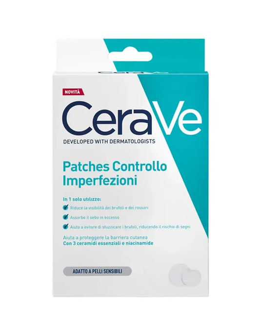 CeraVe Patches Controllo Imperfezioni per Brufoli e Rossori con tecnologia idrocolloide - Farmacia Maria Cristina Torino Crocetta