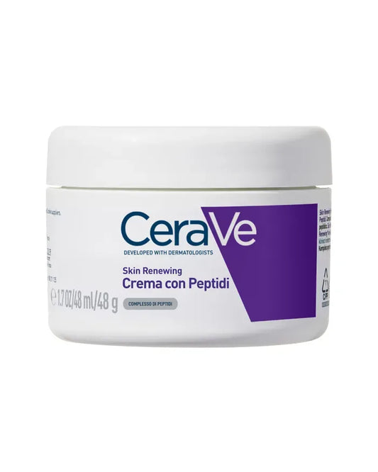 CeraVe Skin Renewing Crema Viso 50ml con Peptidi e Ceramidi anti-rughe - Farmacia Maria Cristina Torino Crocetta