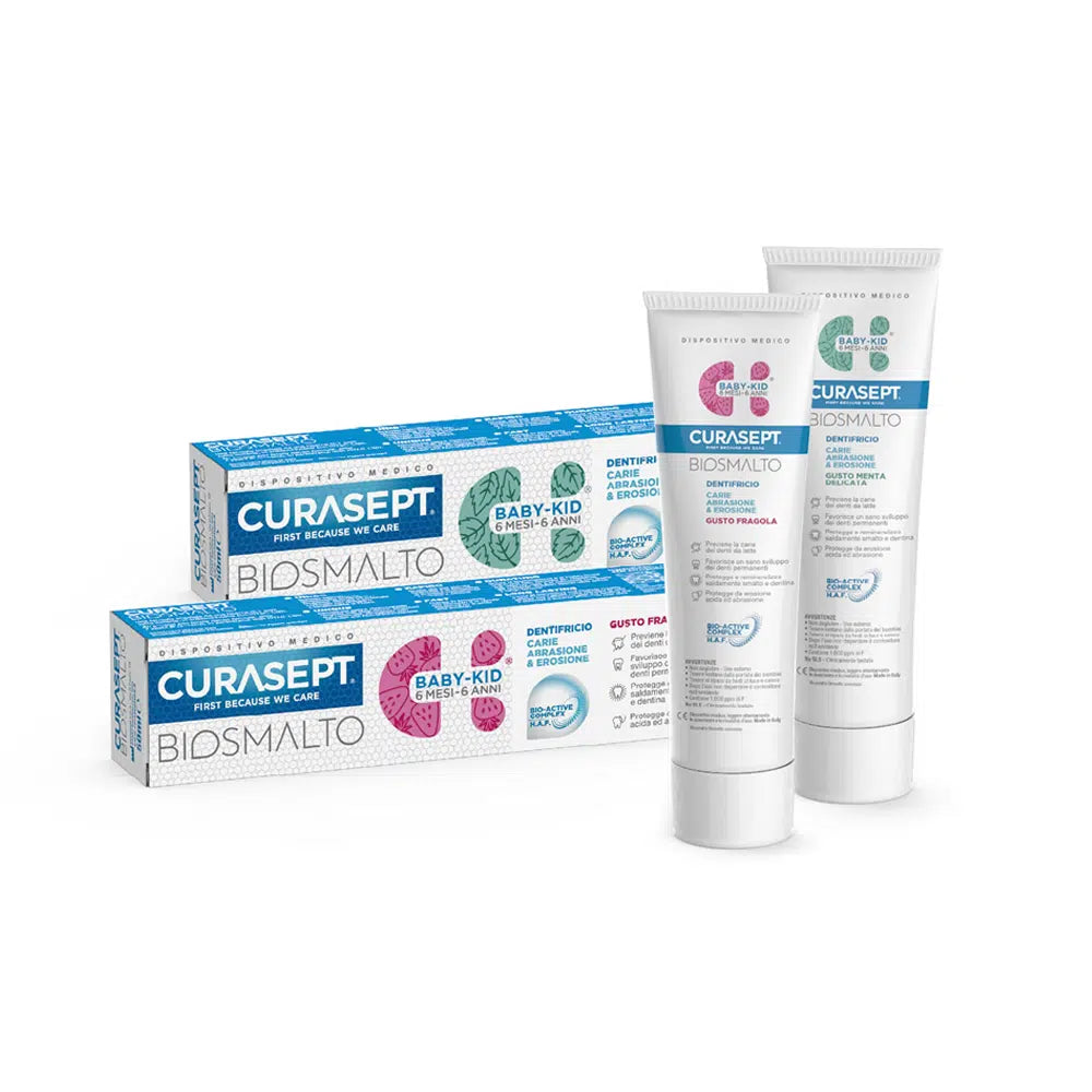 CURASEPT BIOSMALTO DENTIFRICIO CARIE ABRASIONE & EROSIONE BABY – KID (6 mesi – 6 anni)