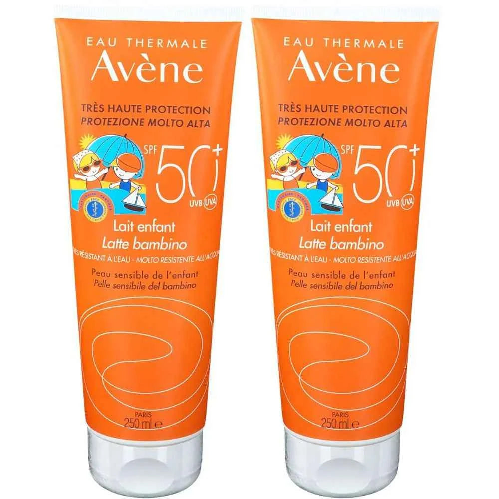 Latte Solare Bambino SPF 50+ – Protezione Molto Alta per Pelle Sensibile 250 ml x 2