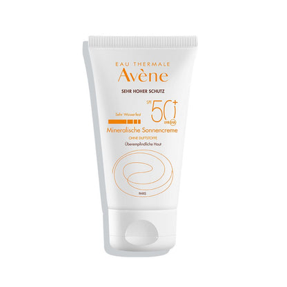 Eau Thermale Avène Crema Solare Schermo Minerale SPF 50+ 50ml - Protezione solare molto alta, viso