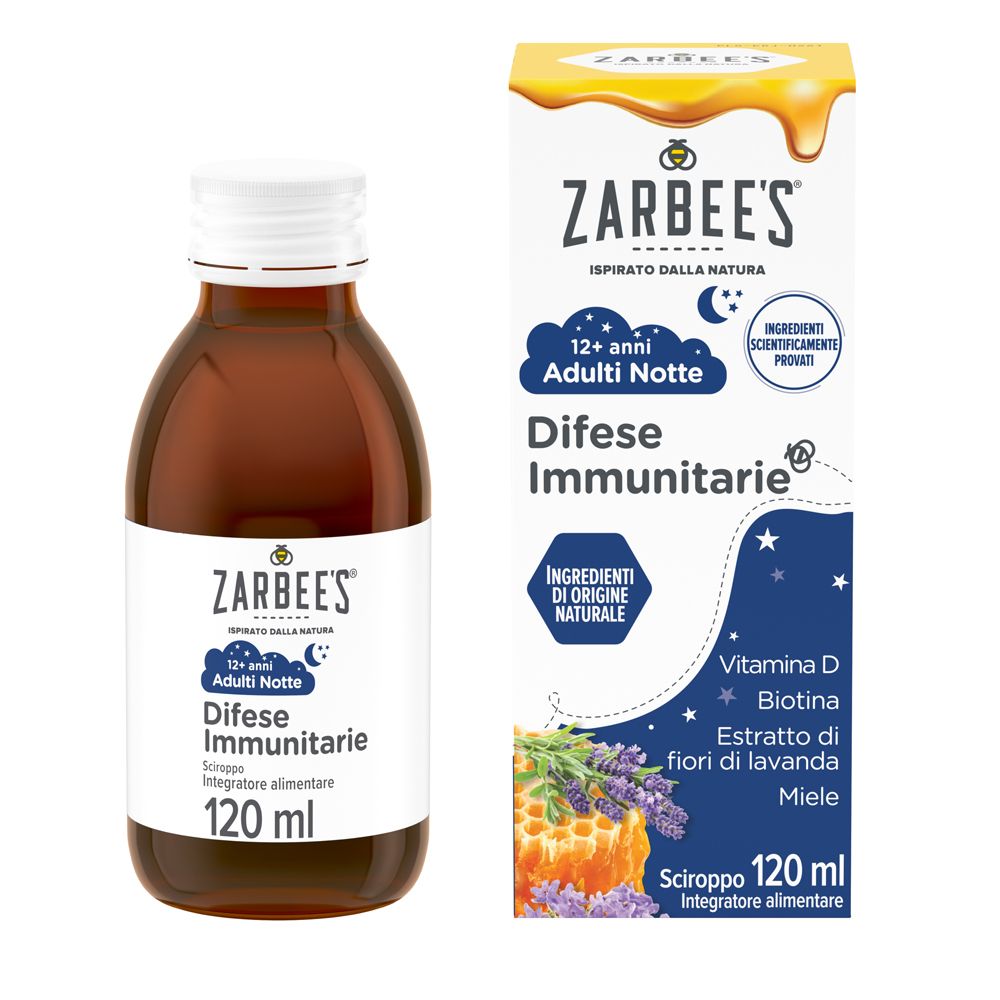 Zarbee's Sciroppo Notte Difese Immunitarie Adulti 120 ml, Multivitaminico per favorire rilassamento - Farmacia Maria Cristina