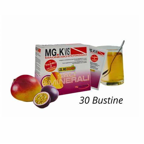 MG.K Vis Zero Zuccheri + Sali Minerali 30 Bustine Gusto Mango e Passion Fruit - Farmacia Maria Cristina