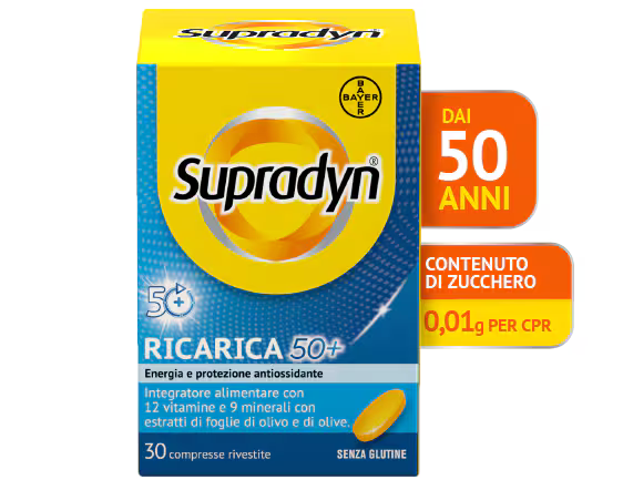 Supradyn Ricarica 50+: integratore multivitaminico per adulti over 50 - Farmacia Maria Cristina