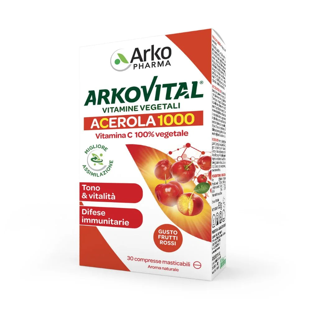 Arkovital Acerola 1000 Integratore 30 Compresse Masticabili