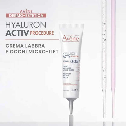Avène Hyaluron Activ Procedure Retinal 0.05% Crema Micro-Lift Occhi & Labbra – Trattamento anti-età intensivo