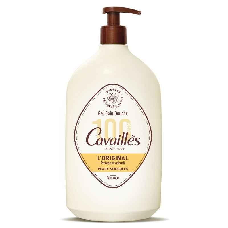 Gel bagno doccia Cavaillès Original per pelli sensibili, flacone con dosatore.
