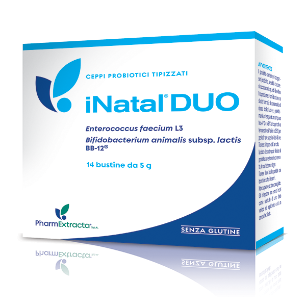 Inatal Duo – Enterococcus faecium L3 & Bifidobacterium animalis subsp. lactis BB-QW – 14 Bustine da 5 mg - Farmacia Maria Cristina