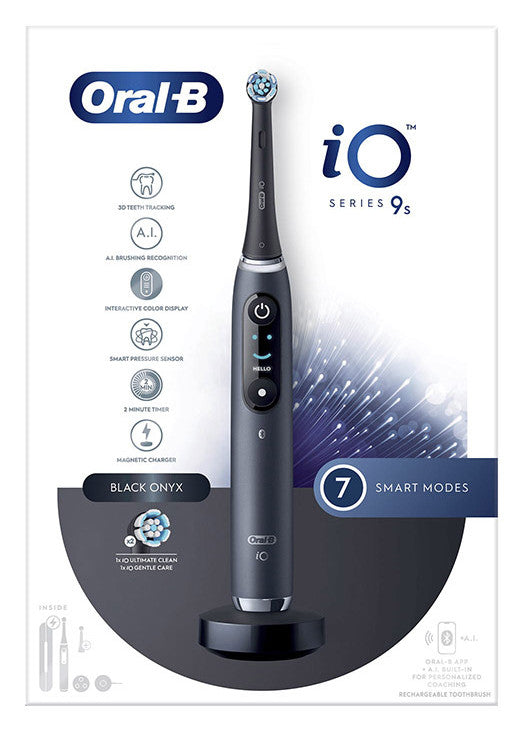 ORAL-B SPAZZOLINO ELETTRICO iO SERIES 9S BLACK ONYX + 2 REFILL - Farmacia Maria Cristina