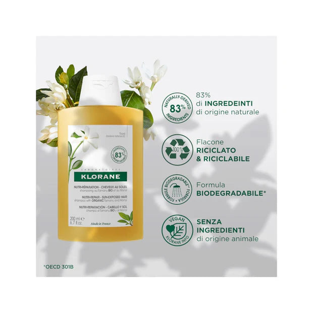 Klorane Monoï e Tamanu BIO Shampoo Nutritivo al Tamanu BIO e al Monoï - Farmacia Maria Cristina