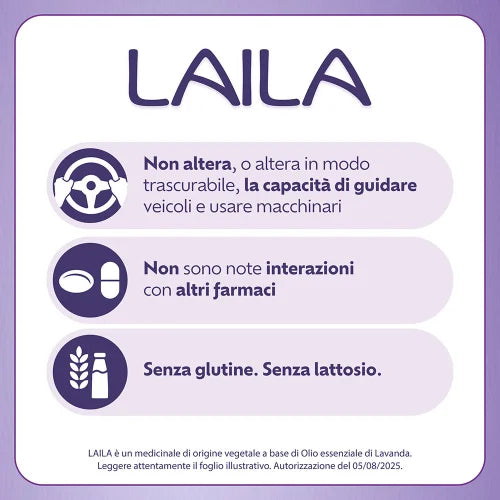 Laila - Contro ansia lieve e disturbi del sonno - 28 Capsule Molli