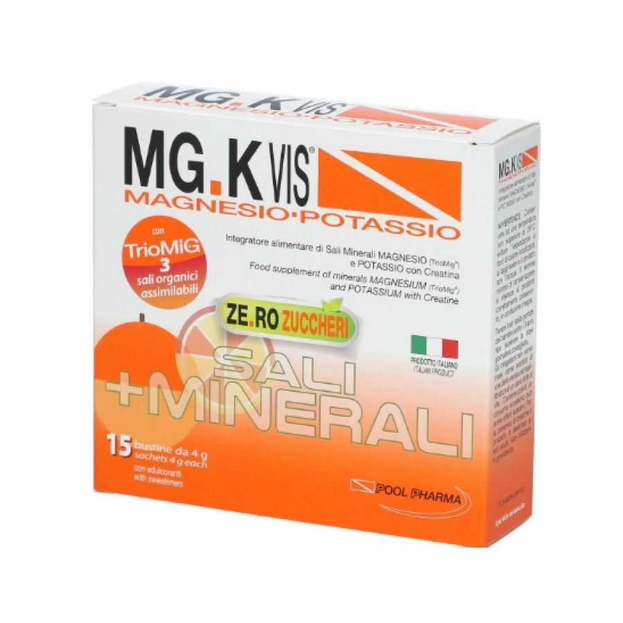 MG.K Vis Zero Zuccheri + Sali Minerali 15 Bustine - Farmacia Maria Cristina