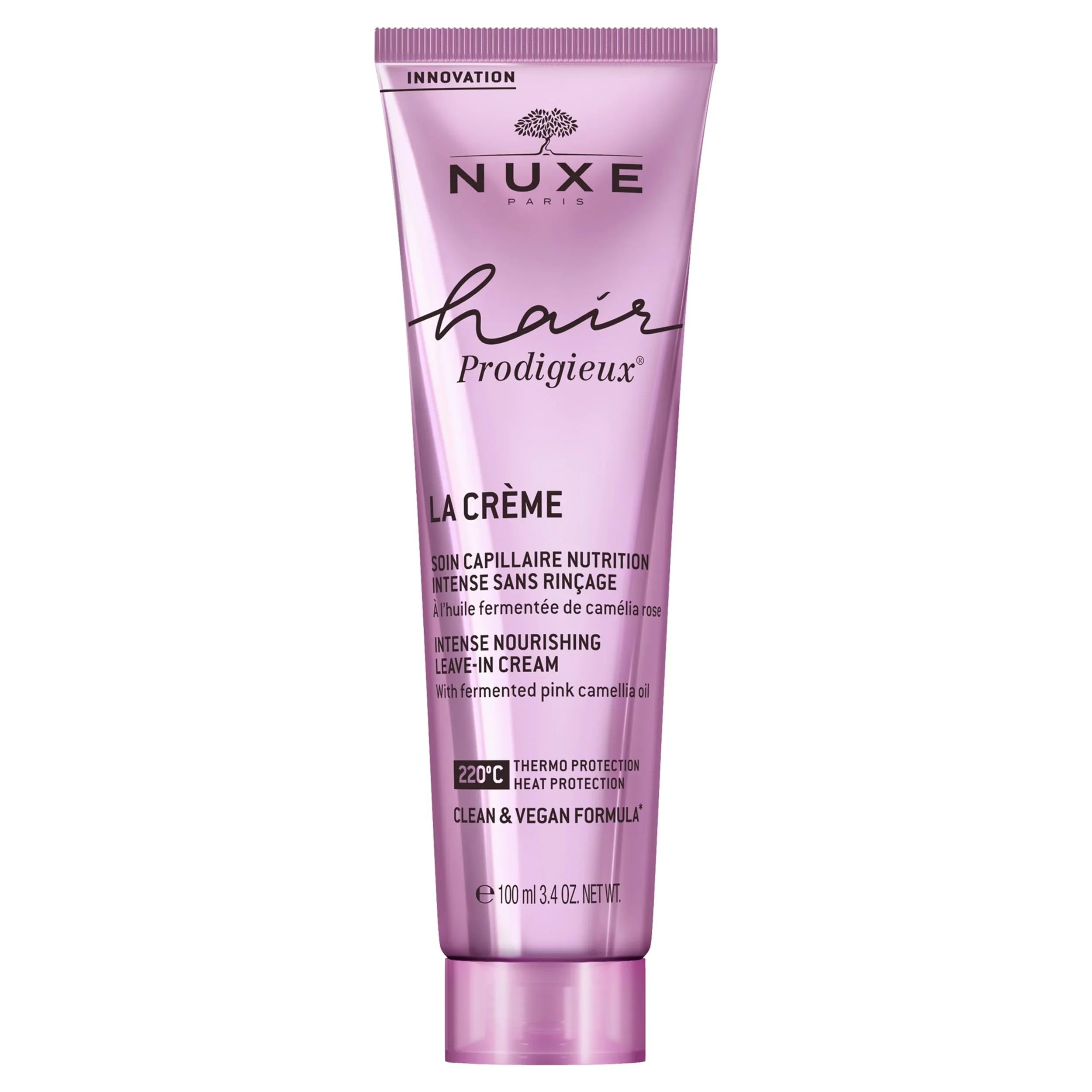 Crema capelli leave-in Nuxe Hair Prodigieux tubo rosa, nutriente e termo-protettiva 100ml