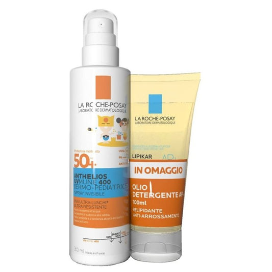 Latte Solare Bambino SPF50+ Anthelios + Olio Detergente Lipikar