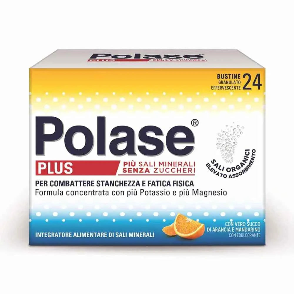 Polase PLUS- più sali minerali meno zuccheri-24 bustine-vero succo di arancia e mandarino