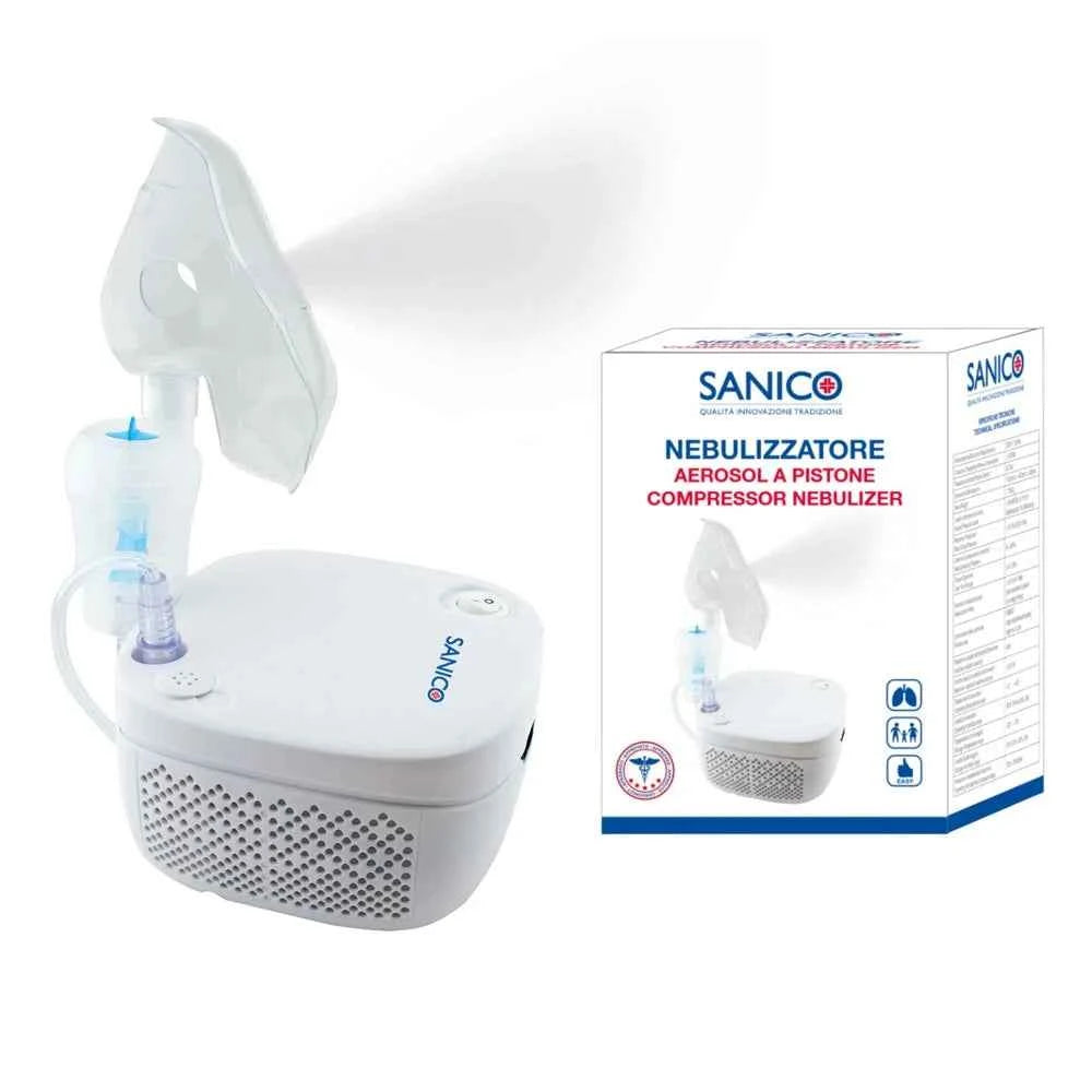 Sanico Nebulizzatore Aerosol a Pistone – Terapia Efficace per le Vie Respiratorie